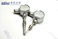 Probe Sensor Suhu 3 Kawat Pt100 RTD -50 hingga 300C dengan Kotak Sambungan Tahan Air, Termometer Tahan Lama Berlapis Baja IP65