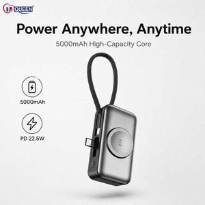Wholesale Customized Mini Portable <b>Battery</b> Magnetic Power Bank 5000mah With Built in Type C Power Bank <b>for</b> <b>Watch</b> and Phone - Product Image 1