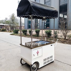 Mini Outdoor Service Cart Towable Mobile Food Truck for Coffee & Ice Cream Catering Full Kitchen Equipment Included - Product Image 1