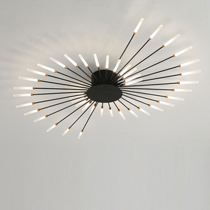 Hiện Đại Sáng Tạo Thông Minh Mờ Trang Trí Nội Thất Pháo Hoa Acrylic LED Trần Đèn 42 Đầu Đen Vàng LED Trần Ánh Sáng - Product Image 1