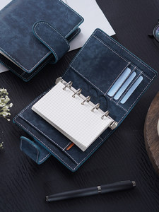 Agenda M5 A7 personnalisé en cuir PU avec anneaux, carnet de notes portable, agenda de <span class=keywords><strong>voyage</strong></span>, carnet de planification quotidienne pour les affaires - Product Image 1