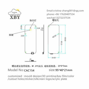 Bàn phím Thùng nhựa abs nhựa điều khiển nhựa cầm tay điện tử LCD hiển thị bao vây 95*40*21 Mét cac154 - Product Image 6
