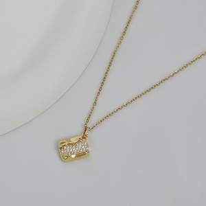 Collar de mujer estilo circón chapado en oro estilo viajero de azúcar y un sentido de diseño - Product Image 6