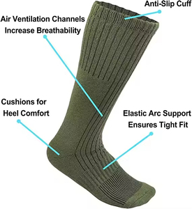 Wholesale Seamless Winter Sport <b>Boot</b> Jungle Green Unisex Cotton <b>Socks</b> – Green <b>Socks</b> for Outdoor Activities - Product Image 6