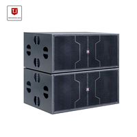 T.I Pro Audio Équipement de sonorisation de scène professionnel Double 18 pouces 4000W Haut-parleurs de subwoofer à Line Array de sous-basses actives puissantes