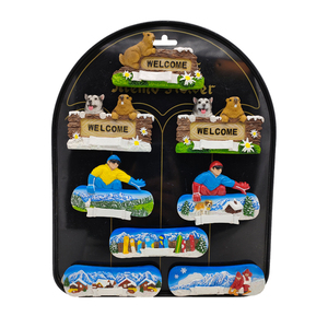 Imán de nevera de resina para esquiar, regalo turístico, recuerdo, <span class=keywords><strong>andorra</strong></span> - Product Image 6