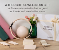 Kit de mobilité Pilates écologique de haute qualité avec ballon et bandes de résistance pour l'étirement et l'entraînement à domicile des femmes.