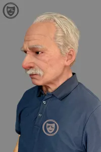 Masque facial réaliste en silicone pour personnes âgées, personnalisable, pour Halloween, anniversaire, Nouvel An, remise de diplôme, réutilisable, respectueux de l'environnement, <span class=keywords><strong>déguisement</strong></span> - Product Image 3