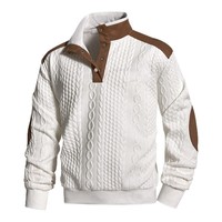 Blouson bomber style cardigan à boutonnage simple, nouvelle collection printemps/automne, vêtement d'extérieur pour homme, color-block, transfrontalier