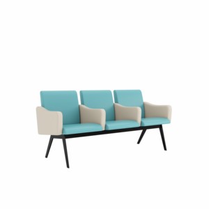 3 kursi rumah sakit koridor Area tunggu PU pelapis bengkok Sofa kayu Modern rumah sakit Sofa menunggu - Product Image 2