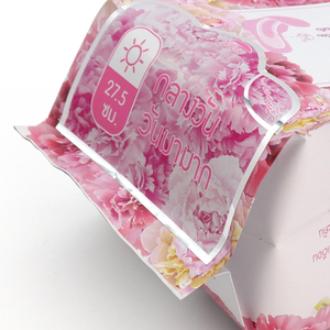Emballage de sécurité écologique imprimé en gravure personnalisée, lingettes humides pour bébé, serviettes hygiéniques, tampons, sac à soufflet latéral avec fermeture arrière - Product Image 5