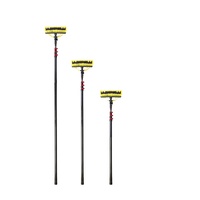 Perche télescopique en fibre de carbone personnalisée avec brosse de 260 mm, 350 mm, 600 mm pour le nettoyage des fenêtres et des panneaux solaires