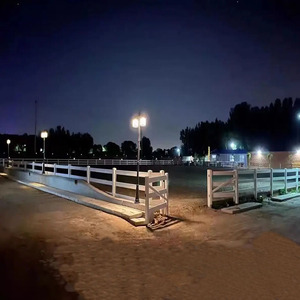 Cerca de caballo de PVC de vinilo de plástico de 3 rieles resistente a los rayos UV de fácil montaje, cerca de caballo de rancho con revestimiento de vinilo de plástico de PVC barato - Product Image 6