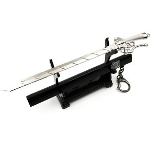 Llavero de Metal de Aleación de Zinc de 17CM con Colgante de Espada de Eren y Mikasa de <span class=keywords><strong>Shingeki</strong></span> <span class=keywords><strong>No</strong></span> <span class=keywords><strong>Kyojin</strong></span> - Product Image 3