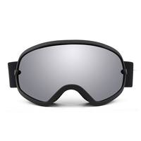 Fabrication de lunettes de ski, protection UV400 personnalisée, OEM, anti-buée, lunettes de sécurité pour le ski, sangles, lentille sphérique, lunettes de ski noires