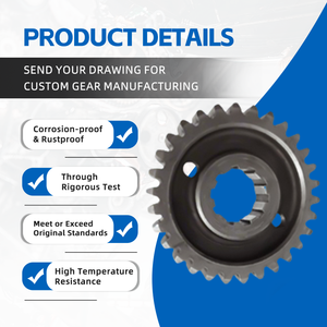 Engrenages de <span class=keywords><strong>voiture</strong></span> en métal sur mesure usinés CNC, pignons, engrenages différentiels, engrenages à denture droite - Product Image 2