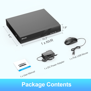 Enregistreur vidéo réseau NVR PoE AI H.265+ 8 canaux, prend en charge les caméras IP 12MP, un disque dur SATA 10 To, accès à distance, <span class=keywords><strong>enregistrement</strong></span> 24/7 - Product Image 4