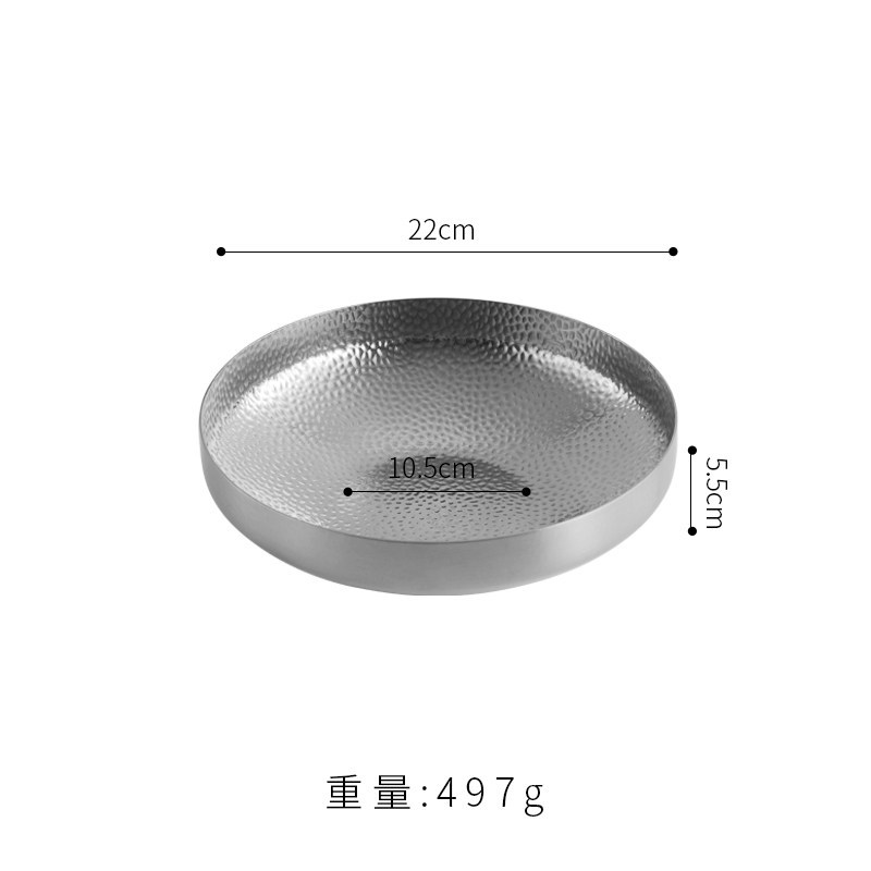 Plato de cumpleaños plateado de 22 cm de profundidad.