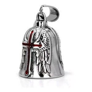 Porte-clés et Collier Clochette pour Moto et Voiture, Motifs Cœur, Croix, Plume, Ailes, Clochette Ange, pour la Bonne Fortune sur la Route et Protection - Product Image 5