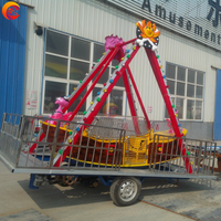 Service professionnel OEM et ODM manèges d'attractions pour enfants, mini bateau pirate portable pour enfants avec remorque