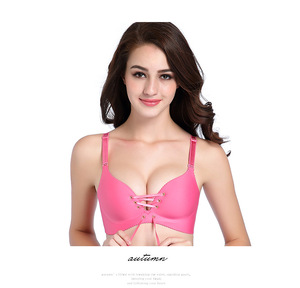 Sangles de soutien-gorge respirantes d'été pour femmes tasse en nid d'abeille <span class=keywords><strong>avec</strong></span> soutien-gorge respirant en tissage tricoté réglable sans anneaux en acier - Product Image 4