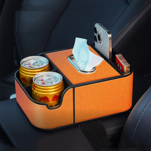 Boîte d'accoudoir <span class=keywords><strong>avant</strong></span> de <span class=keywords><strong>voiture</strong></span> personnalisée à succès, en cuir PU, <span class=keywords><strong>rangement</strong></span> avec design professionnel/luxueux, ajustement universel - Product Image 4