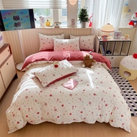 Nouvel ensemble de couette quatre pièces de luxe 2026, écologique, personnalisable, moderne, en polyester tissé 40/200TC, effet nuage, pour la maison et l'hôtel