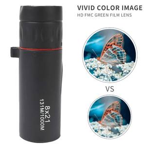 고출력 HD FMC 블랙 필름 렌즈 미니 8x21 휴대용 단안 망원경 방수 충격 방지 BAK4 프리즘 단안경 - Product Image 4