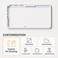 Cadre en aluminium blanc mat pour écran d'affichage publicitaire LED, usinage CNC personnalisé, fabricant OEM ODM, vente en gros