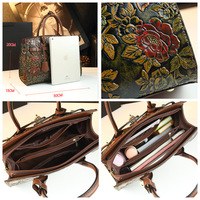 Tas Tangan Kulit PU Berlapis Minyak Embos Tiga Dimensi Camellia Baru Kustom, Tas Selempang Mewah untuk Wanita