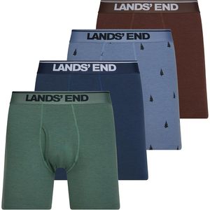 Boxers pour hommes FOXA, lot de 4, coton extensible, taille mi-haute, sous-vêtements respirants pour hommes - Product Image 1