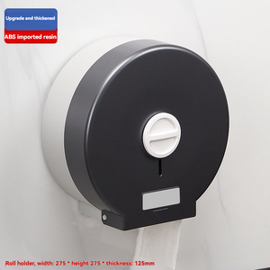 Dispensador de Papel Higiénico Comercial para Hoteles, Sin Taladro, Autoadhesivo, Montado en la Pared, para Rollos Grandes - Product Image 1