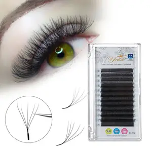 Yelix Korean Pbt Top Quality Deep Matte W Black Lash Extensions Silk Synthetic Individual 5d W Eyelash Extension China