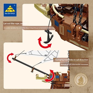 <span class=keywords><strong>Maquette</strong></span> de Yacht Royal Kai Zhi : Bateau de Collection, Décoration d'Intérieur, Jouet Éducatif en Blocs de Construction en Plastique ABS, Cadeau Mécanique - Product Image 4