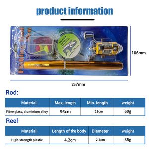 Cadeau pour enfants, matériel de pêche, <span class=keywords><strong>canne</strong></span> à pêche miniature de poche avec moulinet - Product Image 6