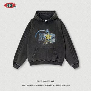 Sudadera con capucha de gran tamaño gruesa en blanco de algodón Unisex de alta calidad talla XL logotipo personalizado talla grande sudaderas con capucha Unisex sin cuerda - Product Image 4