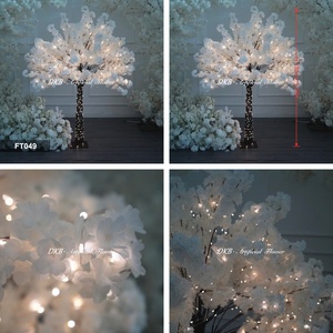 Wholesale White Simulation Sakura <b>Tree</b> <b>LED</b> <b>Lighted</b> Artificial Cherry Blossom <b>Tree</b> For Wedding Banquet Bridal Shower Event Stage - Product Image 2