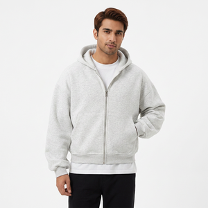 Servicio OEM, Sudadera con Capucha y Cremallera Personalizada para Invierno, con Logotipo, 100% Algodón Grueso, Estilo Urbano Vintage para Hombre, de Secado Rápido - Product Image 1
