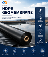 Liste de prix des géomembranes HDPE résistantes aux UV, bâche imperméable pour bassin à poissons, décharge, réservoir, canal, projet d'irrigation