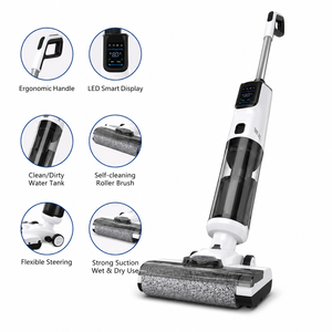 Nettoyeur de sol sans fil intelligent 3 en 1, <span class=keywords><strong>aspirateur</strong></span>, nettoyeur de sols durs tout-en-un avec assistant vocal et autonomie de 45 minutes - Product Image 4