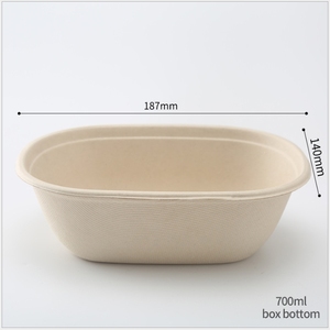 Disposable Degradable And Eco Friendly Oval Children's Large Capacity Bento Lunch Box - Product Image 5