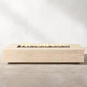 SH đá lò sưởi ngoài trời Patio nóng <span class=keywords><strong>Propane</strong></span> Tank Bìa tự nhiên ý travertine plinth hình chữ nhật gas lửa <span class=keywords><strong>Pit</strong></span> bảng - Product Image 2