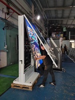 Cadre en aluminium Publicité vidéo numérique extérieure Double face LED Mupi 3d écran led 4000 lumens écran vitrine
