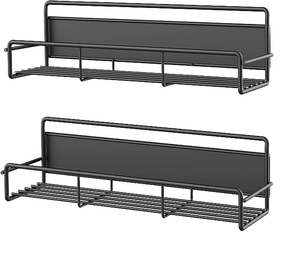 Magnetic Double Tier Metal Wall <b>Rack</b> for Household or <b>Kitchen</b> <b>Storage</b> of Tools - Product Image 1
