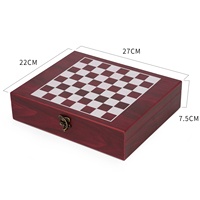 Coffret Cadeau Deluxe Personnalisé Ouvre-Bouteille Lapin avec Jeu d'Échecs Tire-Bouchon à Levier Vertical Ouvre-Bouteilles à Vin Personnalisés