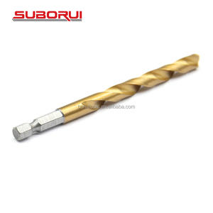 SUBORUI HSS entièrement rectifié changement rapide 1/4 <span class=keywords><strong>foret</strong></span> en titane pilote à tige hexagonale <span class=keywords><strong>pour</strong></span> le forage des métaux - Product Image 4