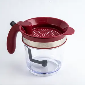 Keuken Gemakkelijk Release Jus Vet Separator 4 Cups Gravy Zeef En Vet Separator Met Bodem Release En Afzien Knop