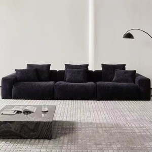 Set di Divani Modulari in Tessuto Chenier di Alta Gamma in Stile <span class=keywords><strong>Minimalista</strong></span> Europeo Italiano per Salotti o Hotel - Product Image 2