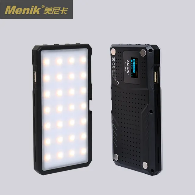 Menik-STL-16R LED RGB de bolsillo para selfis, funda de teléfono ligera para estudio, YouTube, vídeo, maquillaje en vivo