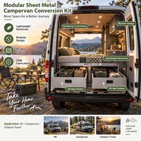 Kit de conversion modulaire pour camping-car en tôle, avec aluminium léger pour système de rangement de lit de camping-car
